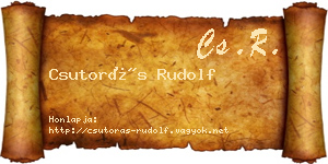 Csutorás Rudolf névjegykártya